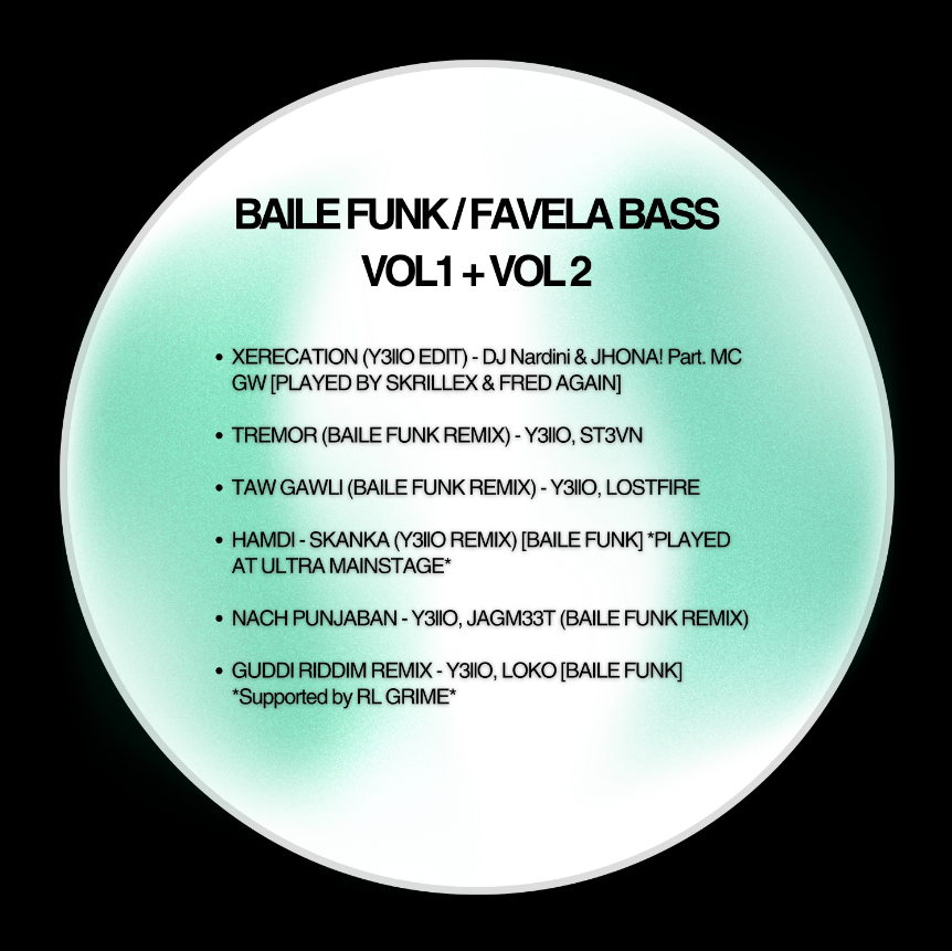 Y3llO BAILE FUNK/FAVELA BASS VOL.1 & VOL.2 (Supported by Skrillex, Fred Again, RL Grime)