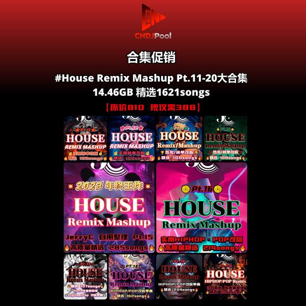 #House Remix Mashup Pt.11-20大合集 14.46GB 精选1621songs【原价810】